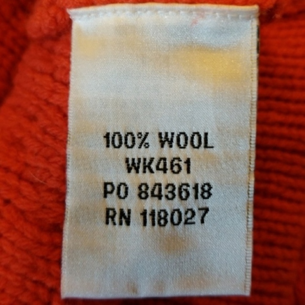 {Boden} Orange Knit Button-down 3/4 Sleeve Cardigan Sweater - Picture 6 of 7